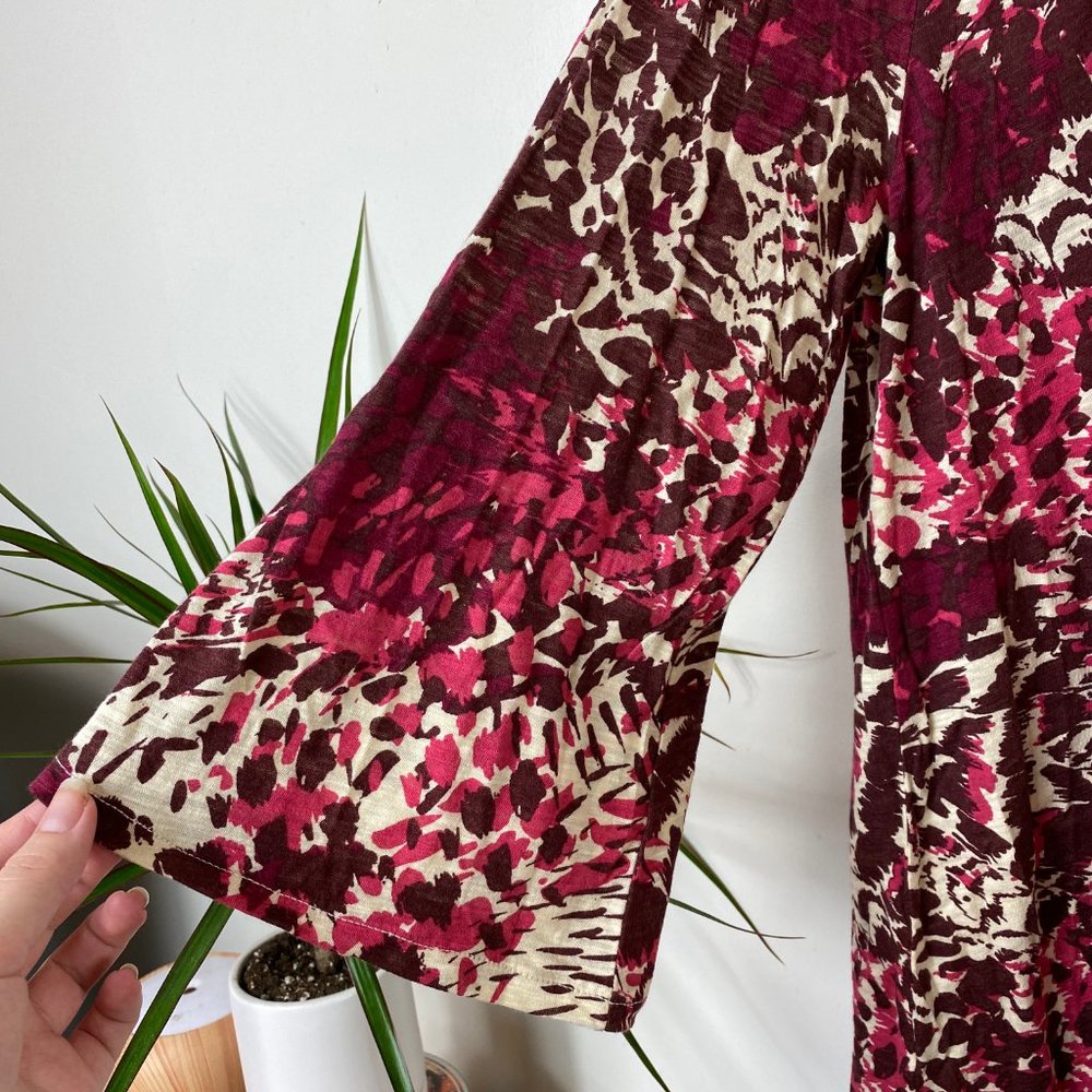 NWT Lucky Brand 3/4 Sleeve Printed Cotton Top - Picture 5 of 6